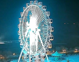 开宁4K慢直播摄像机直播富锦江边广场风光