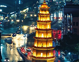 江西宜春万载县使用开宁慢直播摄像机直播万载宝塔