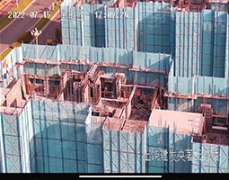 上饶建发央著使用开宁慢直播摄像机直播楼房建造过程
