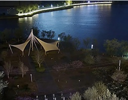 淄博高青千乘湖公园使用开宁慢直播设备实时直播