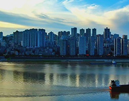 重庆忠县长江江畔使用开宁慢直播设备云端观景